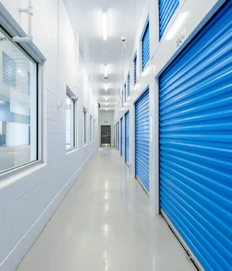 Interior shot of Vaultra Storage Ajax's first for storage units.