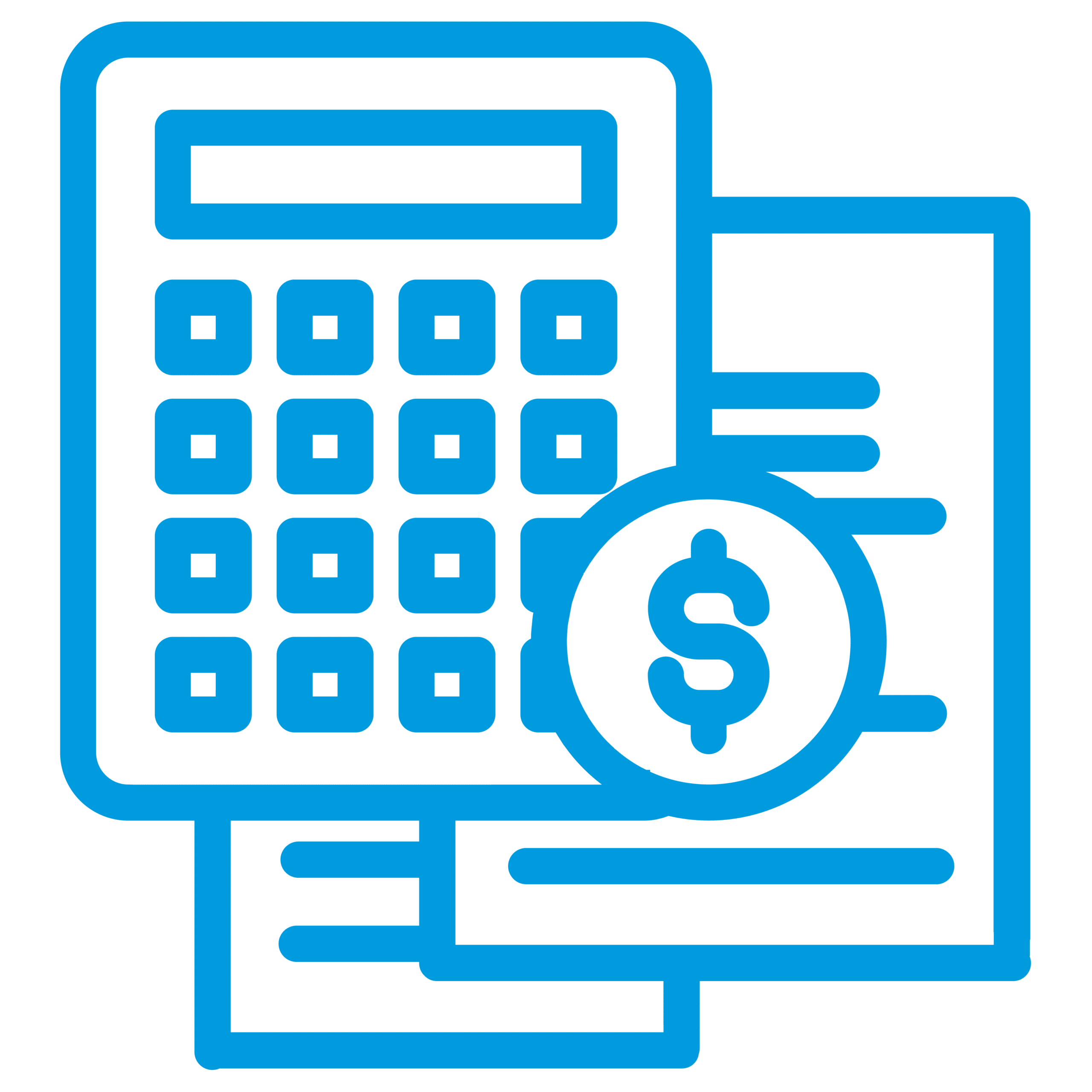 Illustration of a calculator and spreadsheets