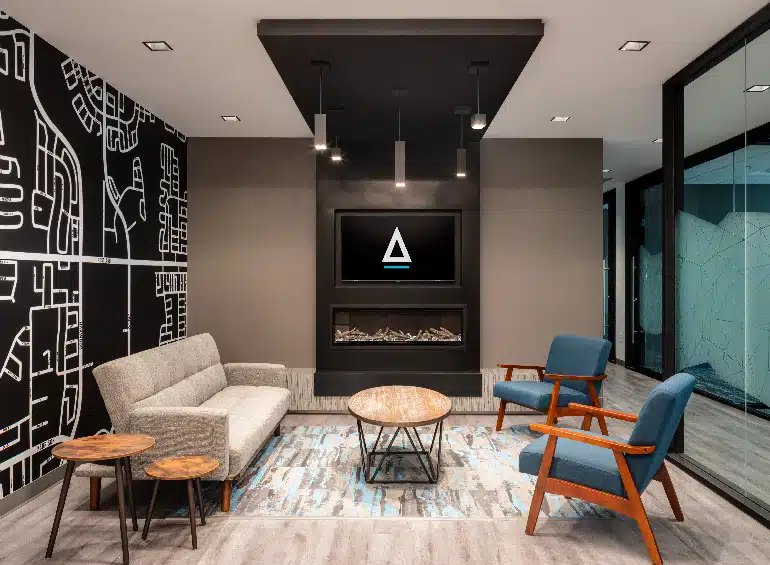 Interior of LAUFT's coworking space at Vaultra Storage Ajax.