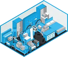 Graphic of a spacious 20x11 storage unit