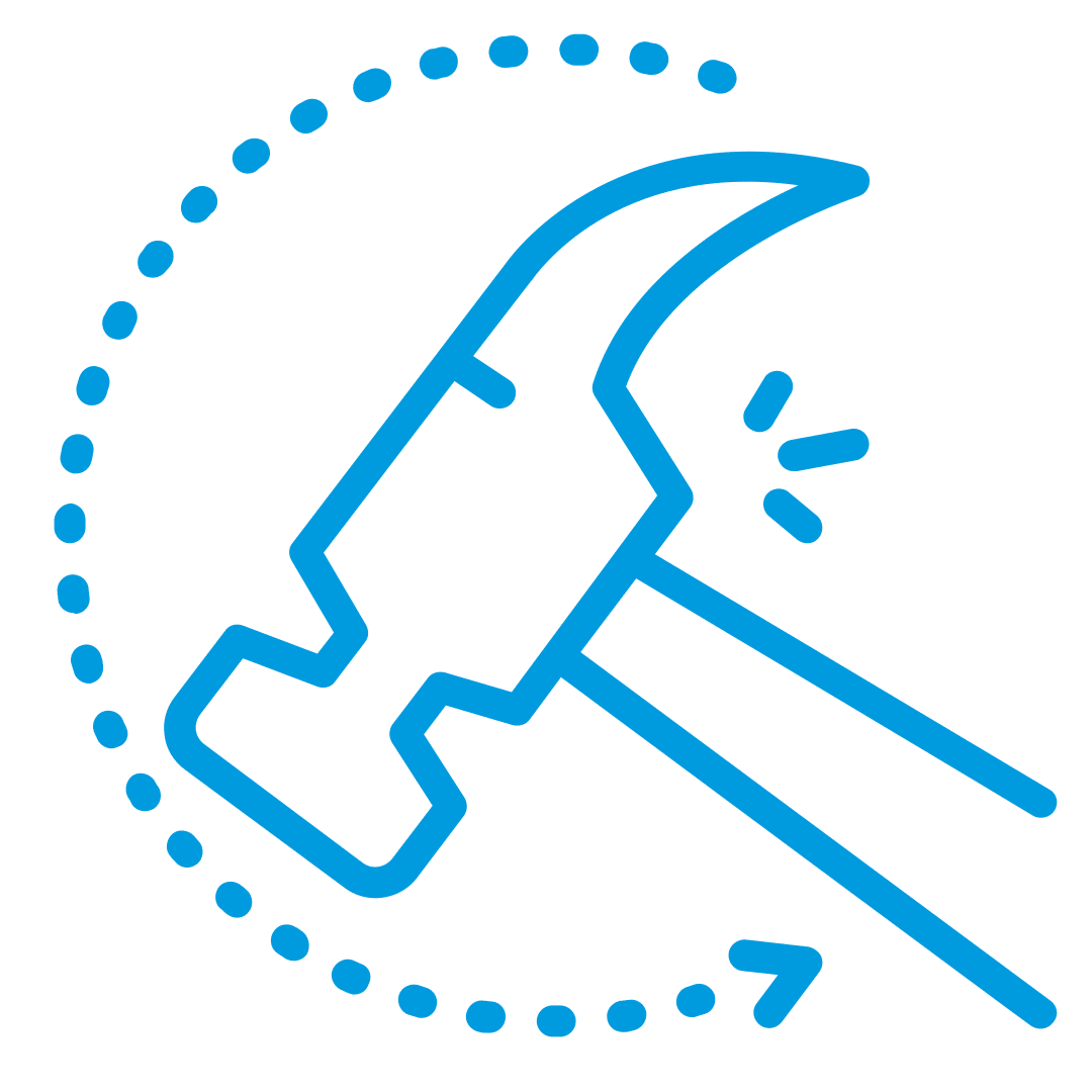 Illustration of a hammer.