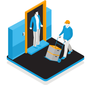 Moving & storage team picking up your items.