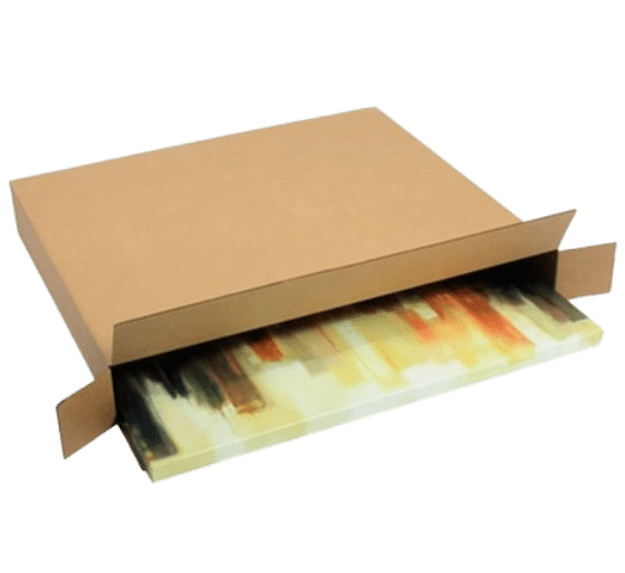 Sturdy cardboard box designed for safely packing and moving mirrors, featuring reinforced edges and padding for extra protection during transport and storage.