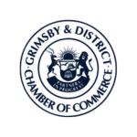 Logo of the Grimsby & District Chamber of Commerce. A proud partner of Vaultra Storage!