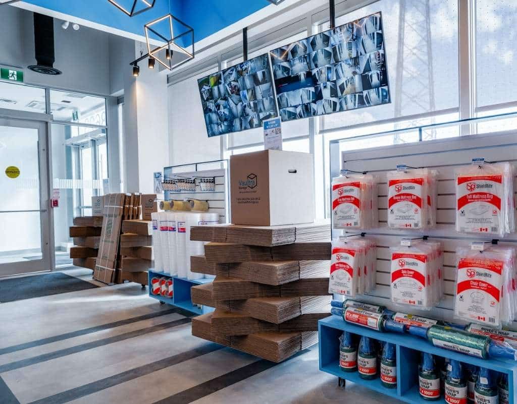 Moving and Packing supplies available in store at Vaultra Storage locations.
