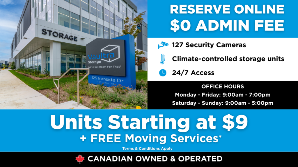 Affordable self storage units in Brampton starting at $9!