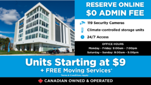 Self storage units starting at $9 at Vaultra Storage Markham!