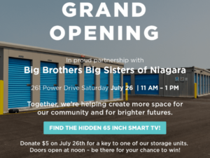 Join us on Saturday July 26h for the grand opening of Vaultra Storage Welland!