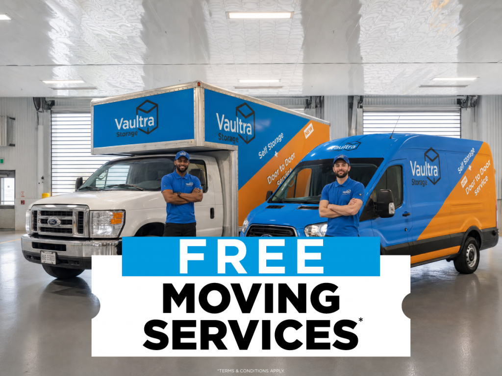 Qualify for free moving services with our moving & storage service