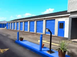 Drive-up storage units at Vaultra Storage Brantford, providing easy vehicle access to spacious, secure units with wide driveways for convenient loading and unloading