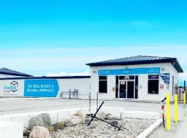 Exterior of Vaultra Storage Port Perry, showcasing a secure, well-maintained self storage facility with convenient access and ample parking in a clean environment